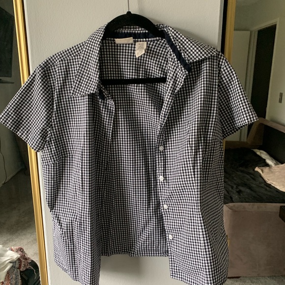 PL b/w checked short sleeve Button up shirt - Picture 2 of 6
